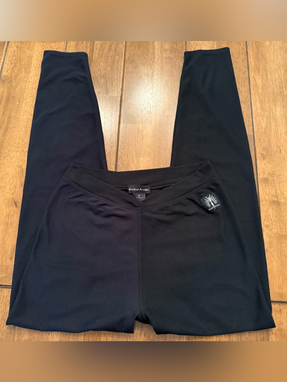 Snow Angel Black Doeskin Microtherm Base Layer Leggings Pants hiking Skiing